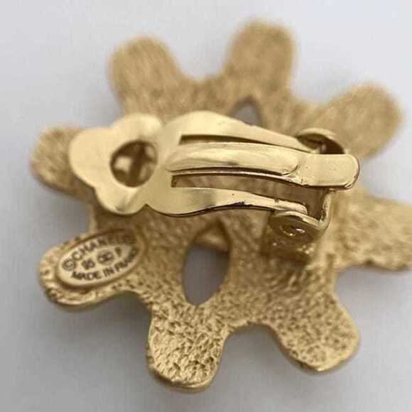 CHANEL Gold Coco Mark Earrings - Picture 9 of 11